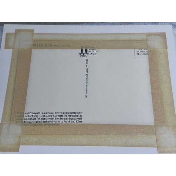 Susie Riehl Matted Photo Postcards Log Cabin Quilts Amish Artist Signed Dated 3 - Picture 9 of 11